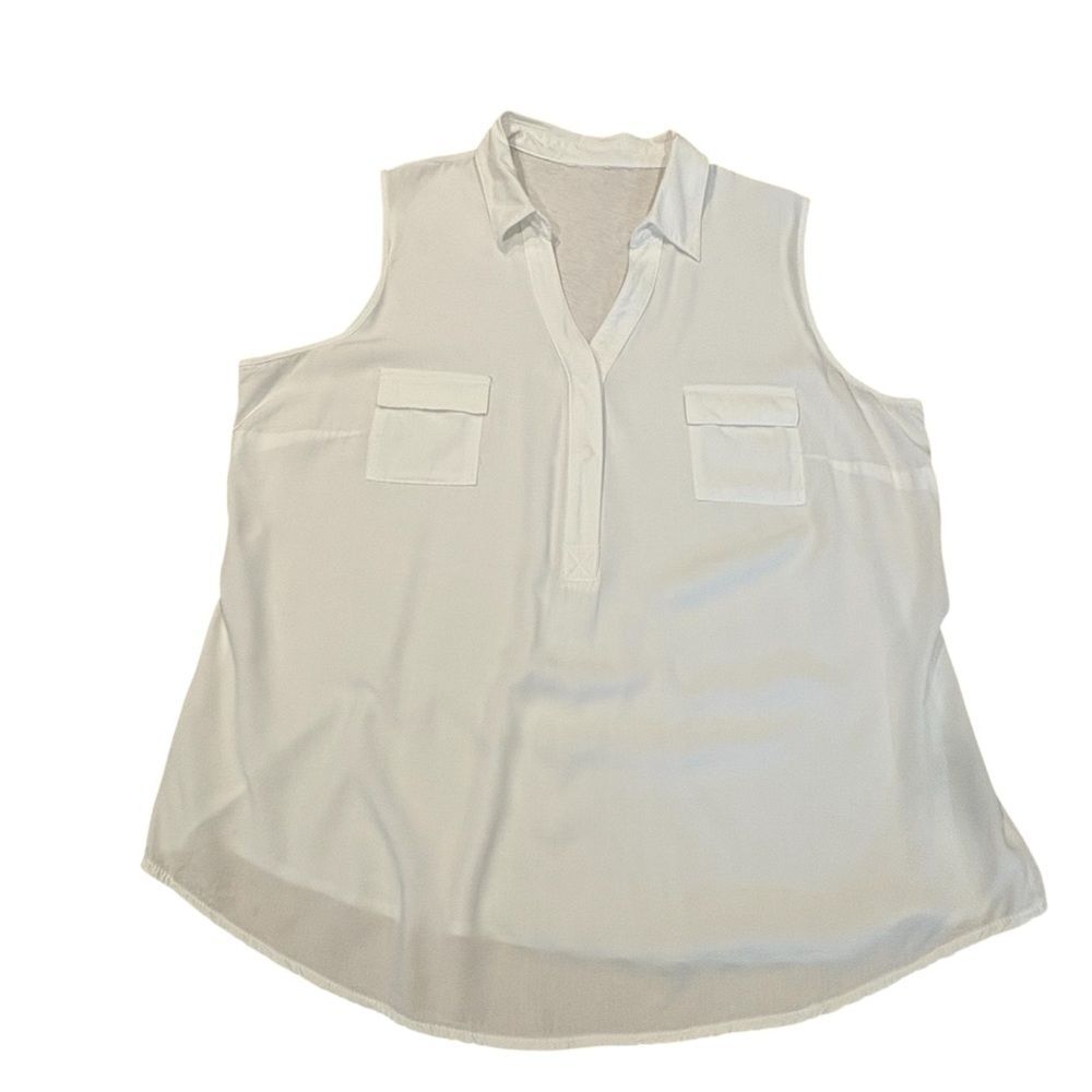 Kohl’s White Sleeveless Top XXL